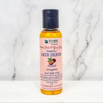 Natural Hair Serum with passion fruit oil and jojoba oil by Floris Naturals