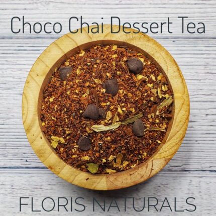 Chocolate Chai Dessert Tea with rooibos chocolate ginger and cardamom by Floris Naturals