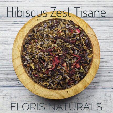 Hibiscus Zest Tisane caffeine-free herbal tea by Floris Naturals