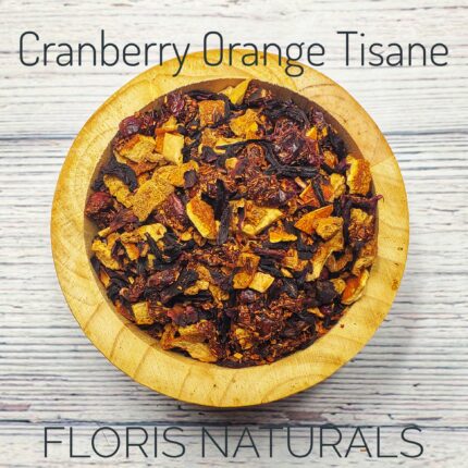 Cranberry Orange Tisane caffeine-free fruit herbal tea by Floris Naturals