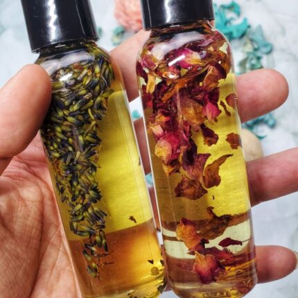 Natural Hand and Body Oil with real flower petals by Floris Naturals