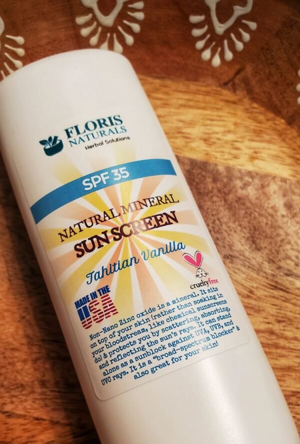 Natural Sunscreen (Tahitian Vanilla) with Minerals - Floris Naturals