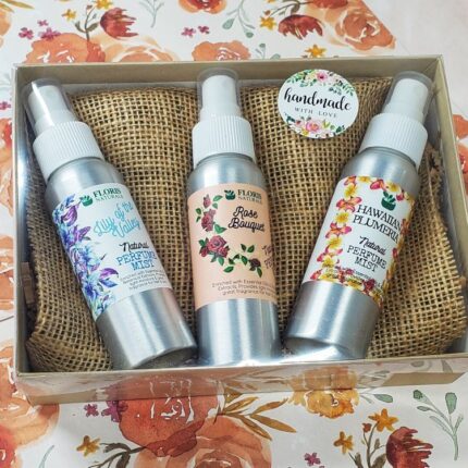 Floral Perfumes Gift Box with three floral perfume mists by Floris Naturals