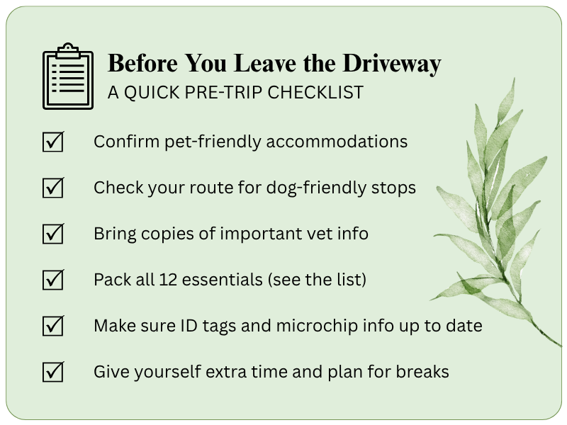 Before You Leave the Driveway