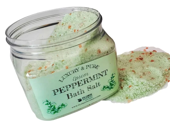 Natural Organic Herbal Luxury Epsom Peppermint Bath Salt - Floris Naturals
